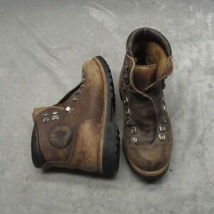 Vasque Mens 9.5 EE Hiking Boots Brown Leather Mountaineer Trail Outdoor Trek VTG